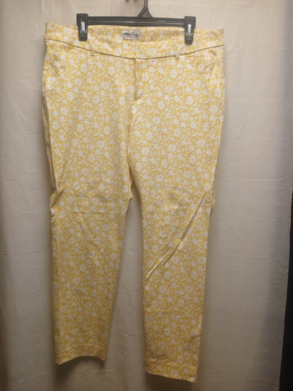 Old Navy Yellow Floral Ankle Pants